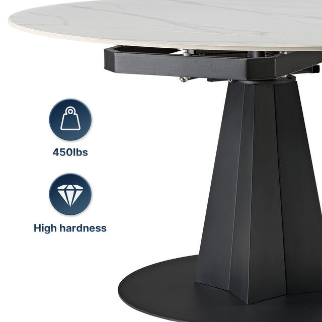 Eureka Amelia, 33"-53" Round Extending Dining Table