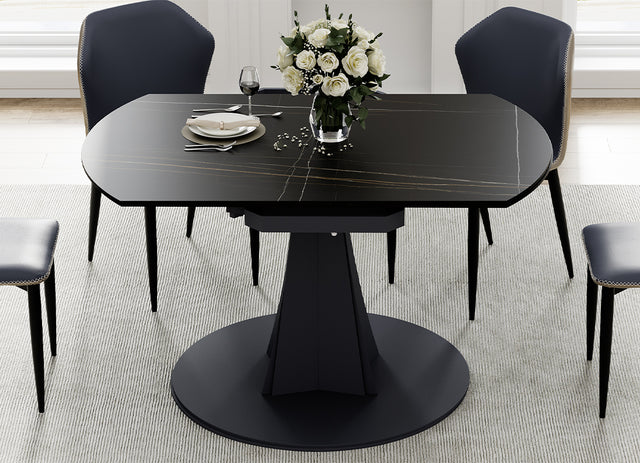 Eureka Amelia, 33"-53" Round Extending Dining Table