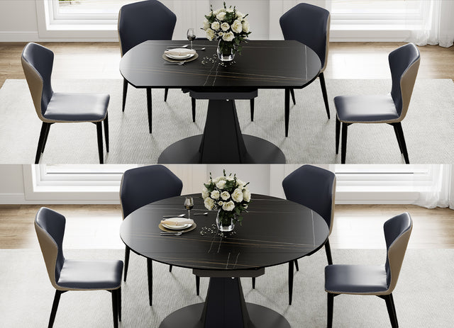 Eureka Amelia, 33"-53" Round Extending Dining Table