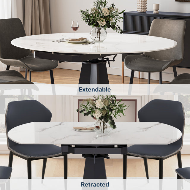 Eureka Amelia, 33"-53" Round Extending Dining Table