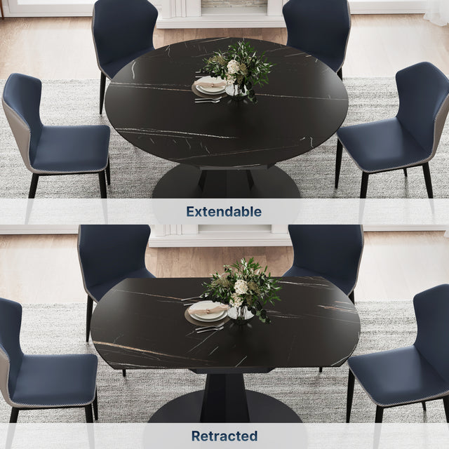 Eureka Amelia, 33"-53" Round Extending Dining Table