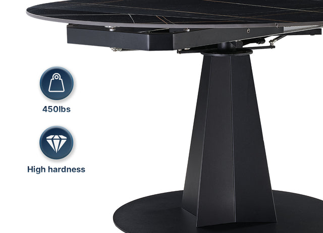 Eureka Amelia, 33"-53" Round Extending Dining Table