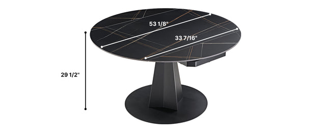 Eureka Amelia, 33"-53" Round Extending Dining Table