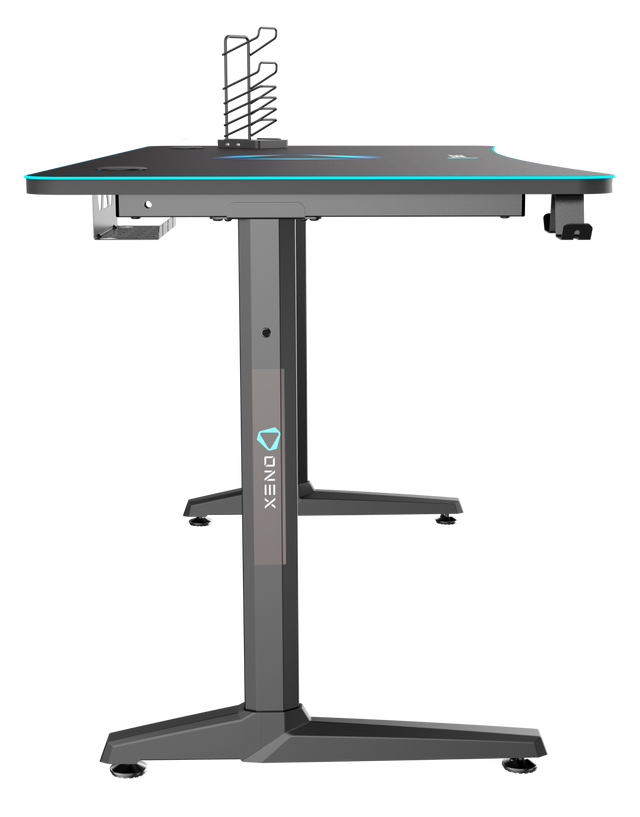 ONEX GD1600H Wide Gaming Office Desk with full coverage mousepad and accessories
