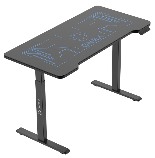 ONEX GDE1400G RGB Tempered Glass Electric Gaming Office Desk