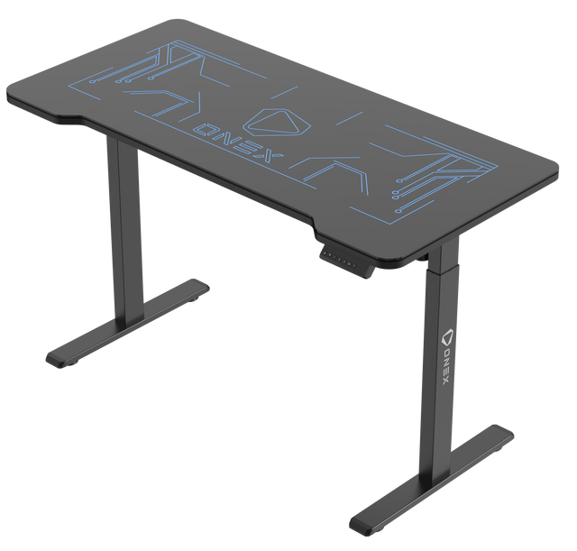 ONEX GDE1400G RGB Tempered Glass Electric Gaming Office Desk