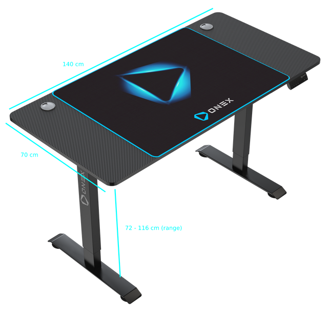 ONEX GDE1400SH Electric Height Adjustable Gaming Office Desk