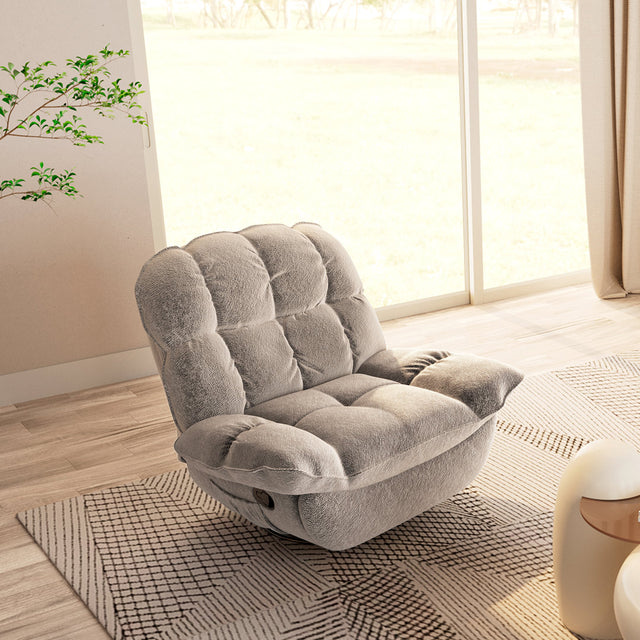 Eureka Grayson Manual Recliner Chair Rocking Swivel with Storage