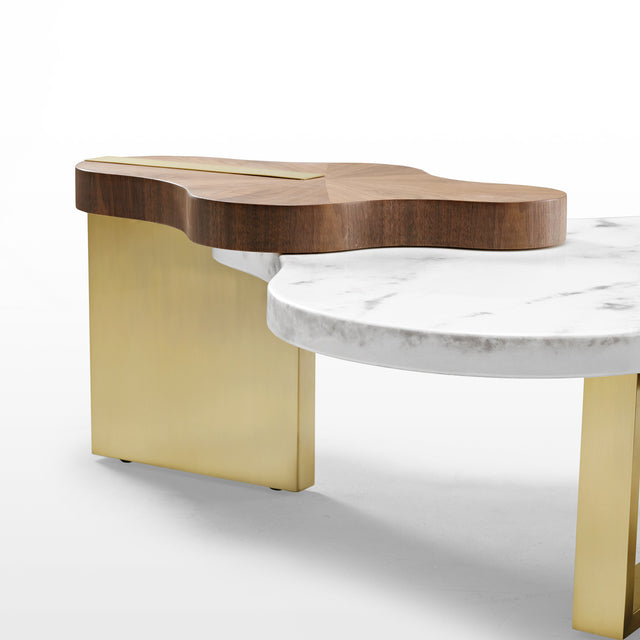 Eureka Cloud Shape Solid Wood Coffee Table Set