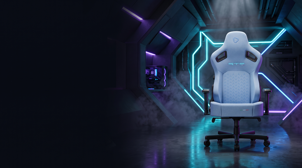 ONEX gaming chair and desk setup
