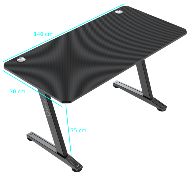 ONEX GD1400Z-SE Z Shaped Large Gaming Computer Desk, Home Office Gaming Computer Table