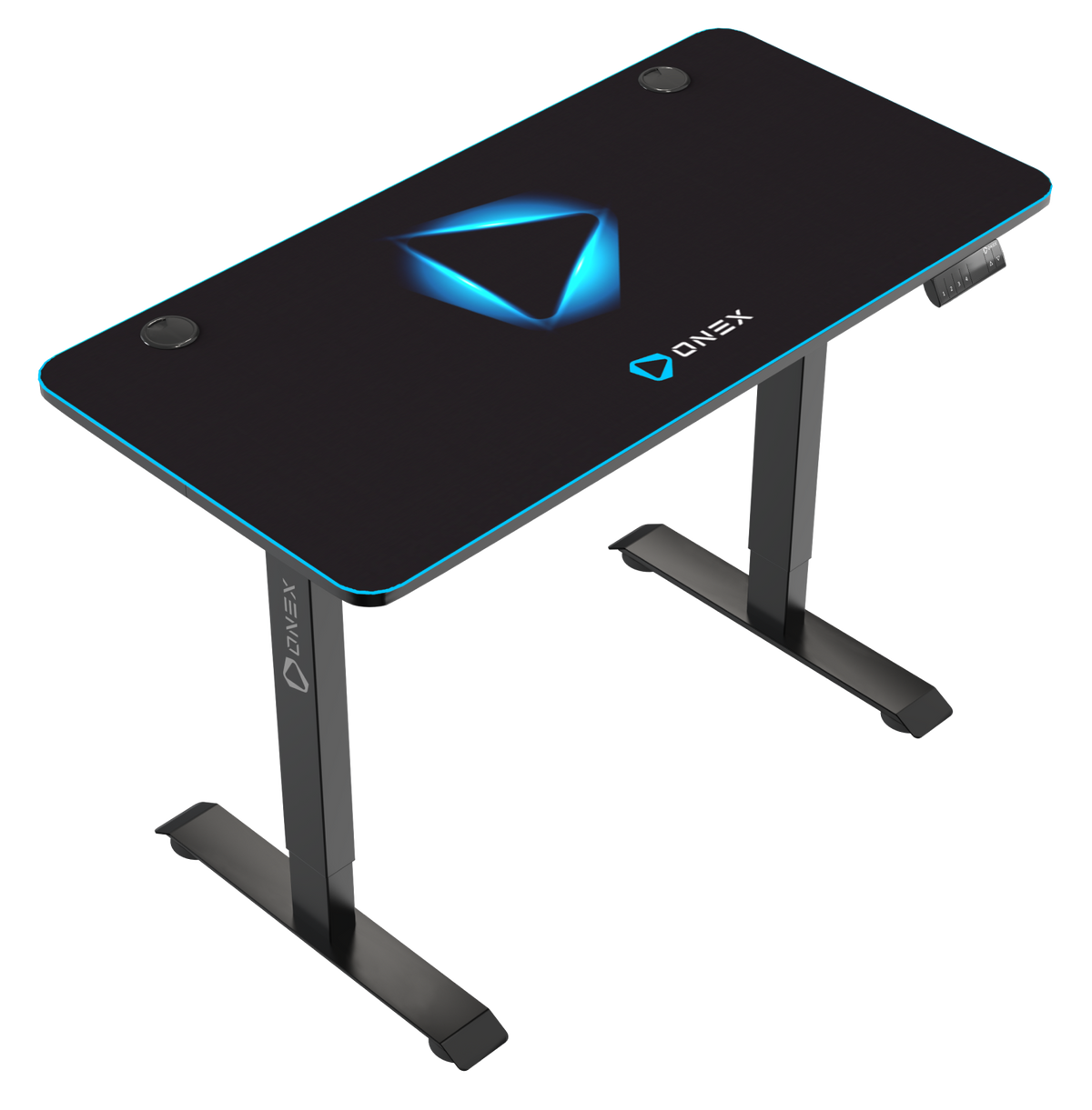 ONEX GDE1200SH Electric Height Adjustable Gaming Office Desk with full coverage mousepad.