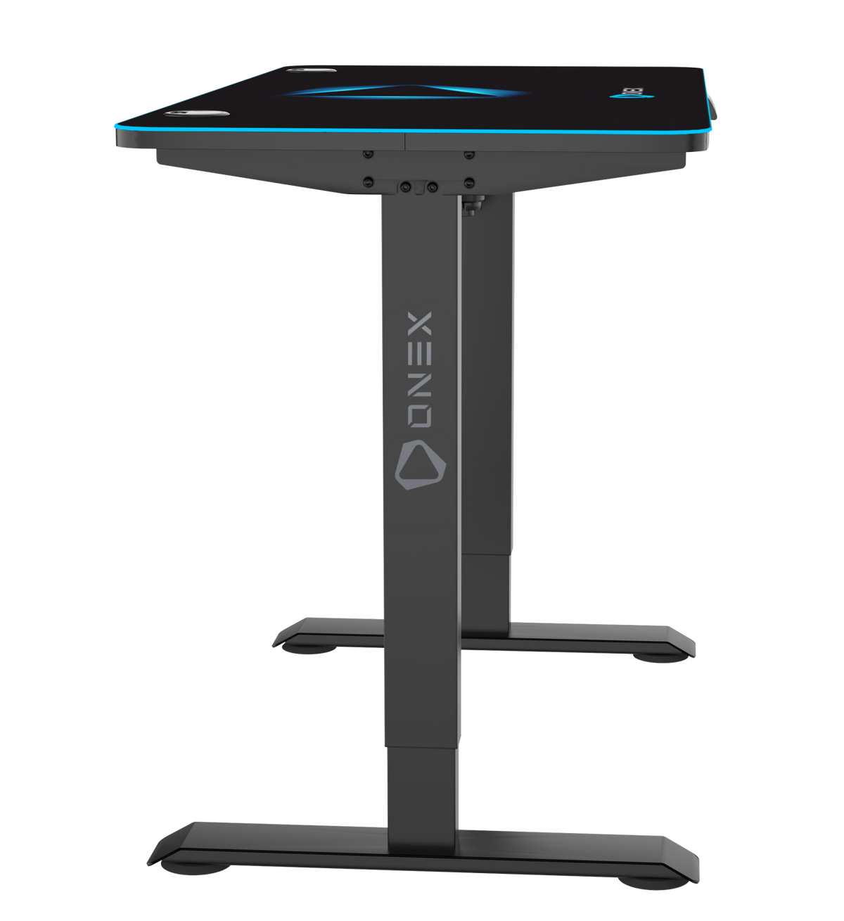 ONEX GDE1200SH Electric Height Adjustable Gaming Office Desk with full coverage mousepad.